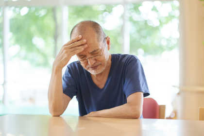Elderly man suffering Nplate side effects