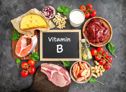 Milk, cheese, fish and other foods high in vitamin B