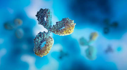 3D illustration of antibodies