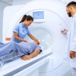 Doctors performing MRI scan to check for autoimmune encephalitis