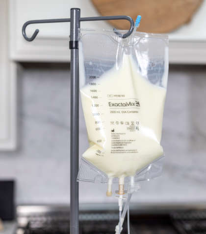 TPN solution hanging from stand