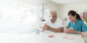 Spacious and modern infusion center with comfortable seating and medical equipment.