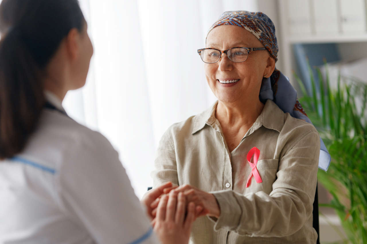 Female patient consulting with doctor about Trodelvy