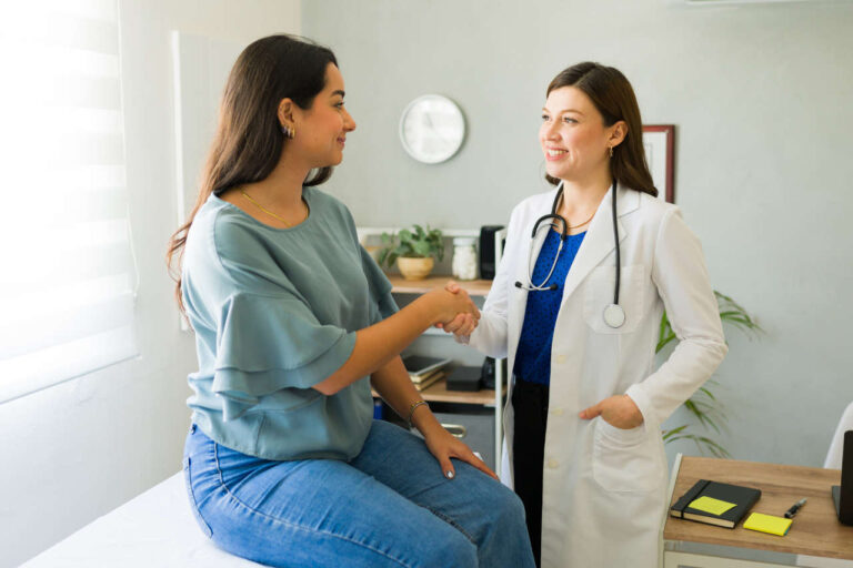 Patient talking with doctor who has a potential conflict of interest