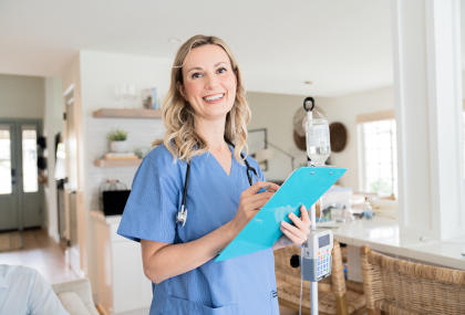 Nurse preparing IVIG for BK Virus-Associated Nephropathy (BKVN)