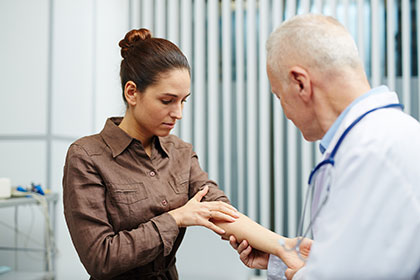 Patient on Odomzo meeting with physician and discussing contraindications