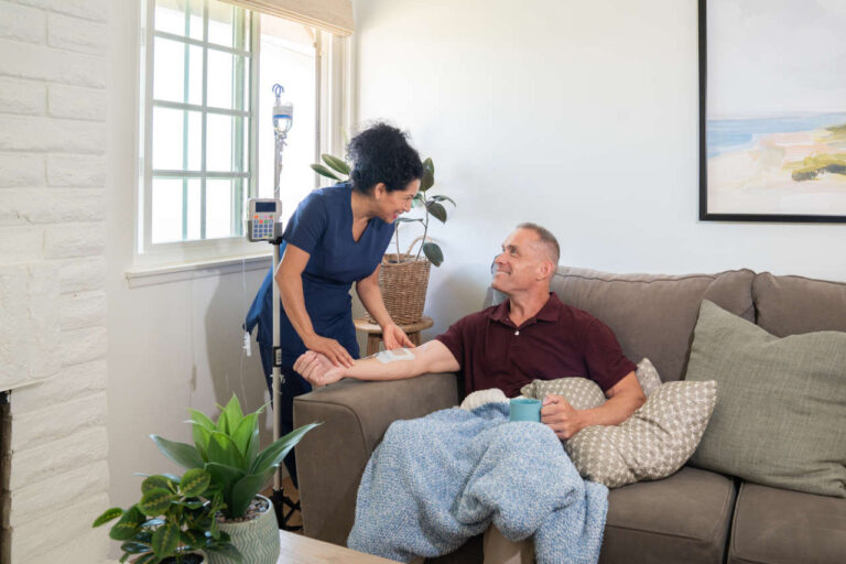 Patient receiving IVIG for hematologic malignancy-associated secondary immunosuppression