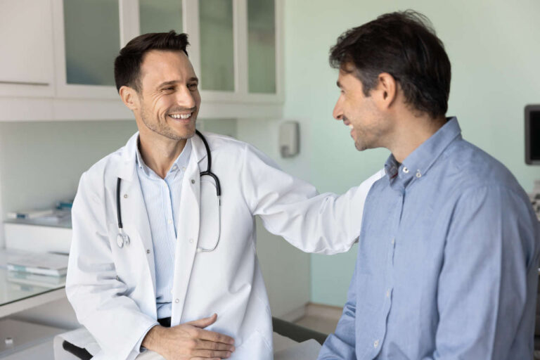 Doctor consulting with patient about Corifact