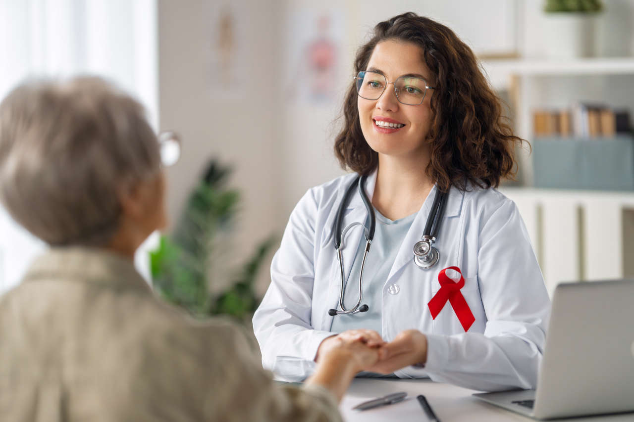 Doctor meeting with patient and discussing Alymsys for cancer