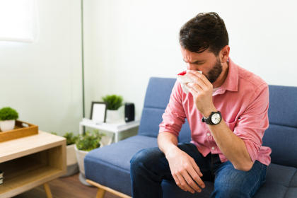 Recombinate patient suffering from a nosebleed, which is a common side effect of using this medication